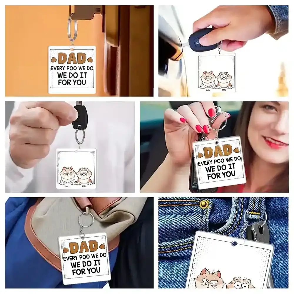 Dad Every Poo I Do - Personalized Acrylic Keychain Keychain The Next Custom Gift