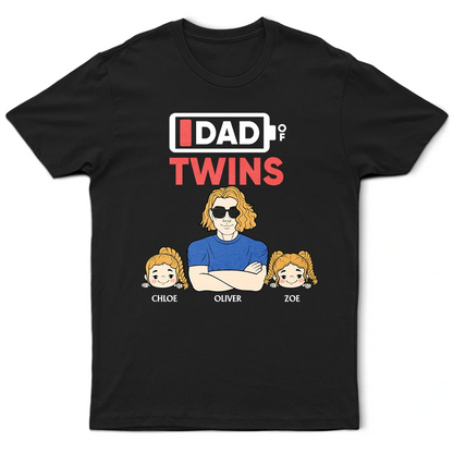 Dad Of Twins - Personalized T Shirt