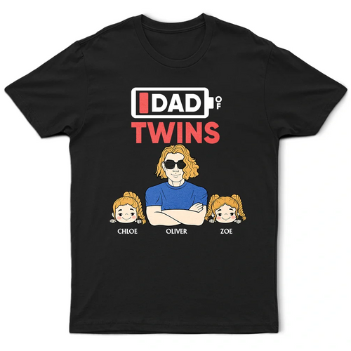 Dad Of Twins - Personalized T Shirt
