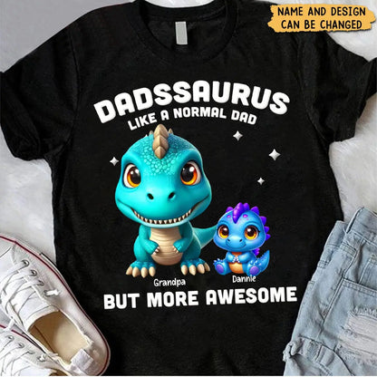 Daddysaurus Grandpasaurus Dinosaurs - Personalized T-Shirt Shirts & Tops The Next Custom Gift