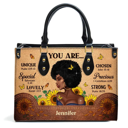 Daughter - You Are Affirmation - Personalized Leather Bag (VT) Leather Handbag The Next Custom Gift