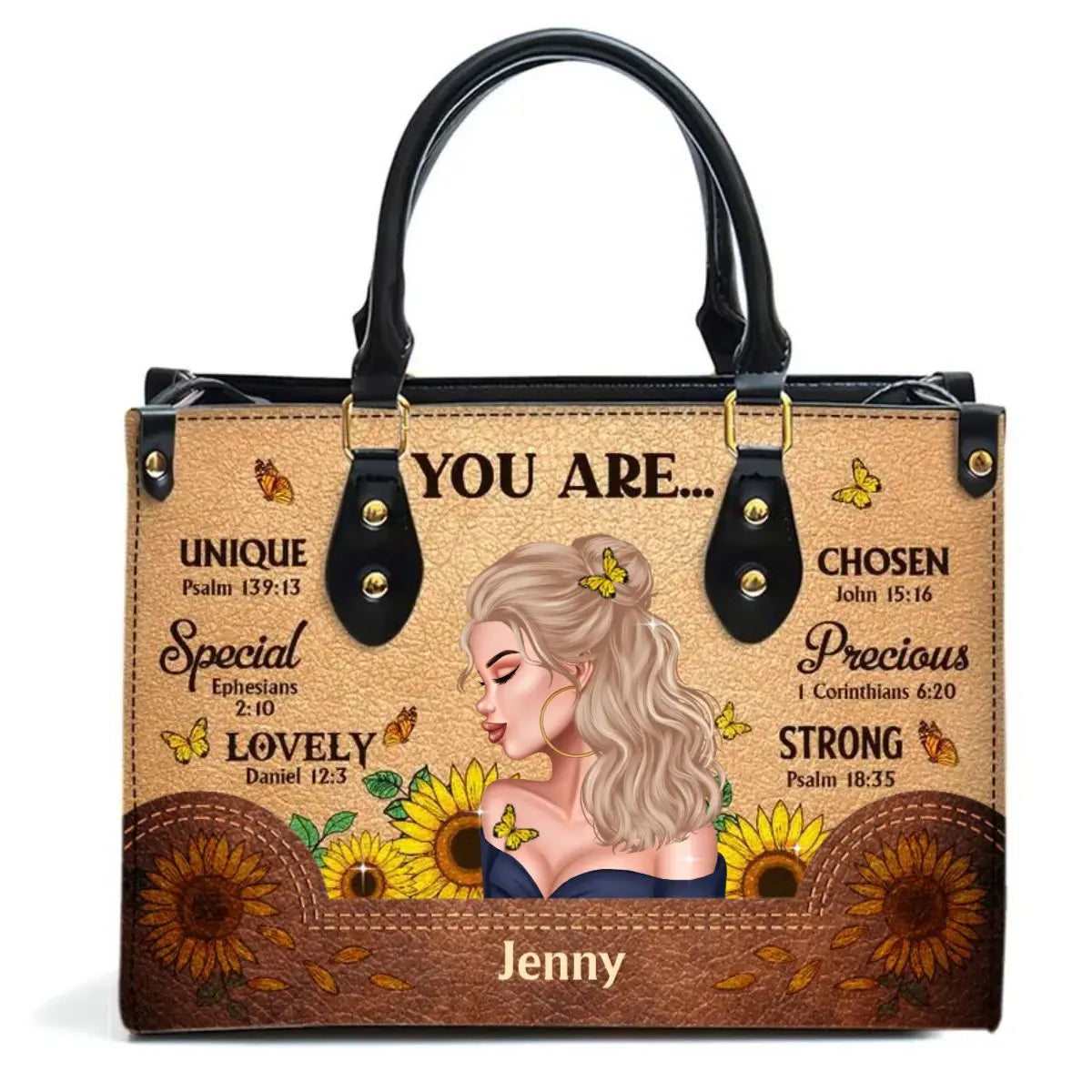 Daughter - You Are Affirmation - Personalized Leather Bag (VT) Leather Handbag The Next Custom Gift