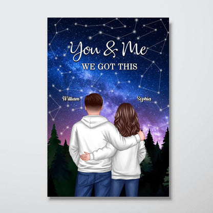 Under The Stars Couple Personalized Poster, Personalized Gift For Couples On Valentine's Day, Anniversary Special Occasion