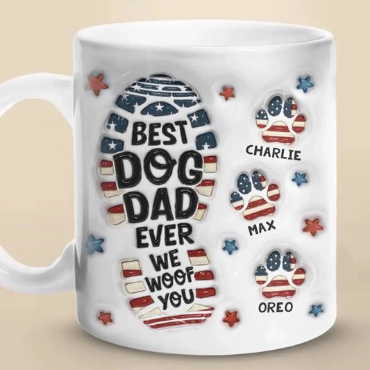 Dog Dad - Being A Dog Dad Means Having A Loyal Companion For Life - Personalized 3D Inflated Effect Printed Mug Mugs The Next Custom Gift