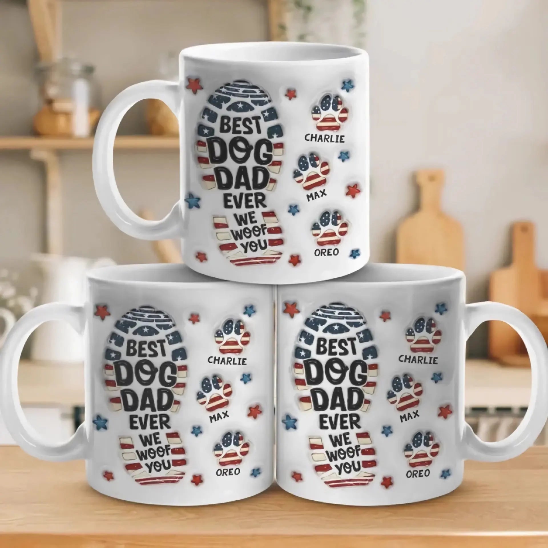 Dog Dad - Being A Dog Dad Means Having A Loyal Companion For Life - Personalized 3D Inflated Effect Printed Mug Mugs The Next Custom Gift