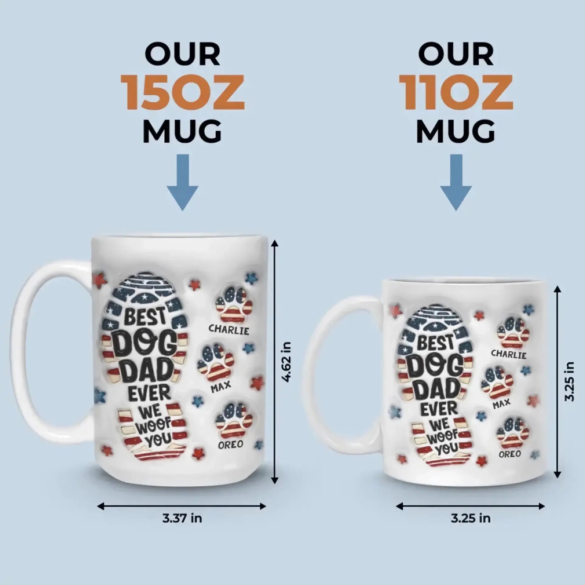 Dog Dad - Being A Dog Dad Means Having A Loyal Companion For Life - Personalized 3D Inflated Effect Printed Mug Mugs The Next Custom Gift