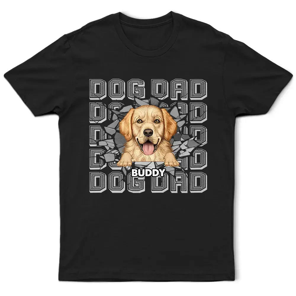 Dog Dad Dog Mom 3D Cracked - Personalized T Shirt Shirts & Tops The Next Custom Gift