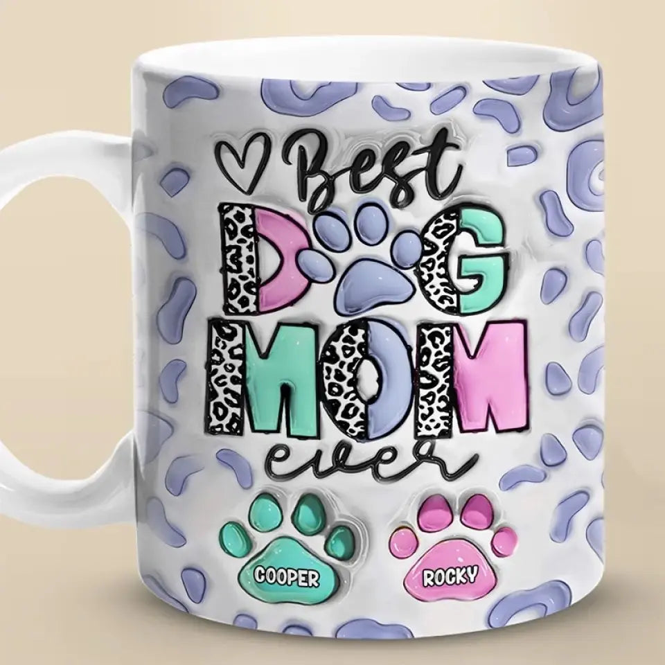 Dog Lover - Best Dog Mom - Personalized Mug(NV)