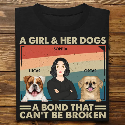 Dog Lovers - A Bond That Can't Be Broken - Personalized Unisex T-shirt, Hoodie, Sweatshirt Shirts & Tops The Next Custom Gift