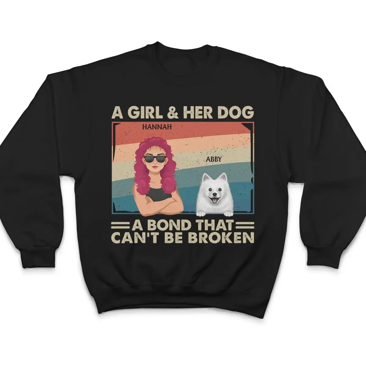 Dog Lovers - A Bond That Can't Be Broken - Personalized Unisex T-shirt, Hoodie, Sweatshirt Shirts & Tops The Next Custom Gift