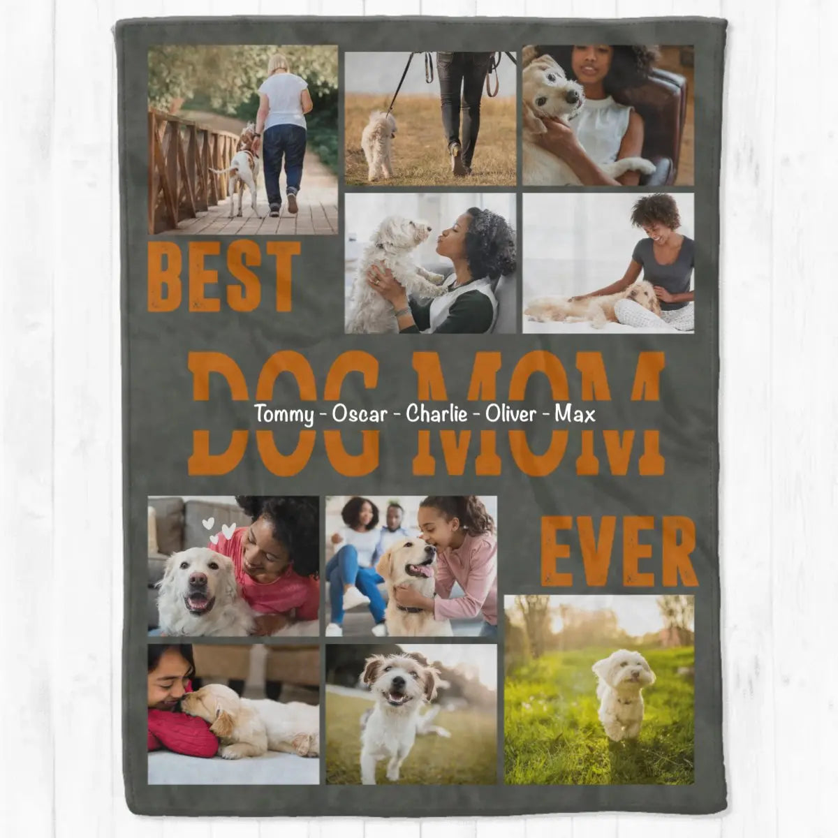 Dog Lovers - Best Dog Mom Ever - Personalized Blanket Blanket The Next Custom Gift