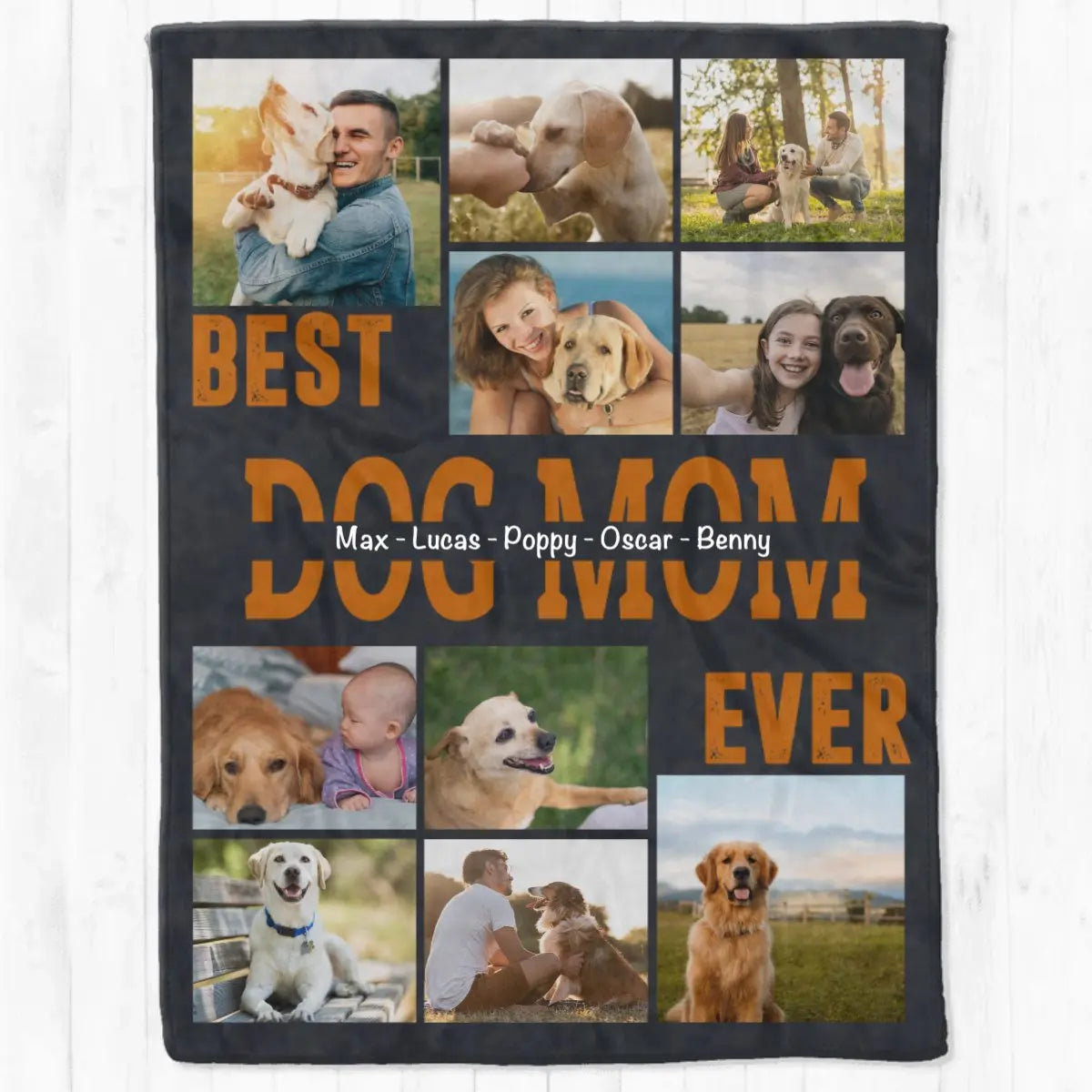 Dog Lovers - Best Dog Mom Ever - Personalized Blanket Blanket The Next Custom Gift