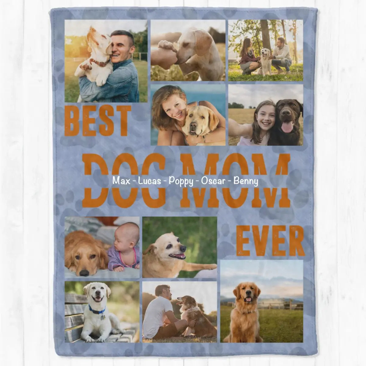 Dog Lovers - Best Dog Mom Ever - Personalized Blanket Blanket The Next Custom Gift