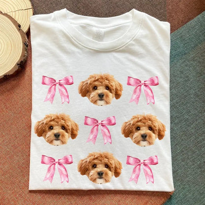 Dog Lovers - Coquette Pink Bow Trendy Dog Mom - Personalized Unisex T-Shirt (BU) Shirts & Tops The Next Custom Gift