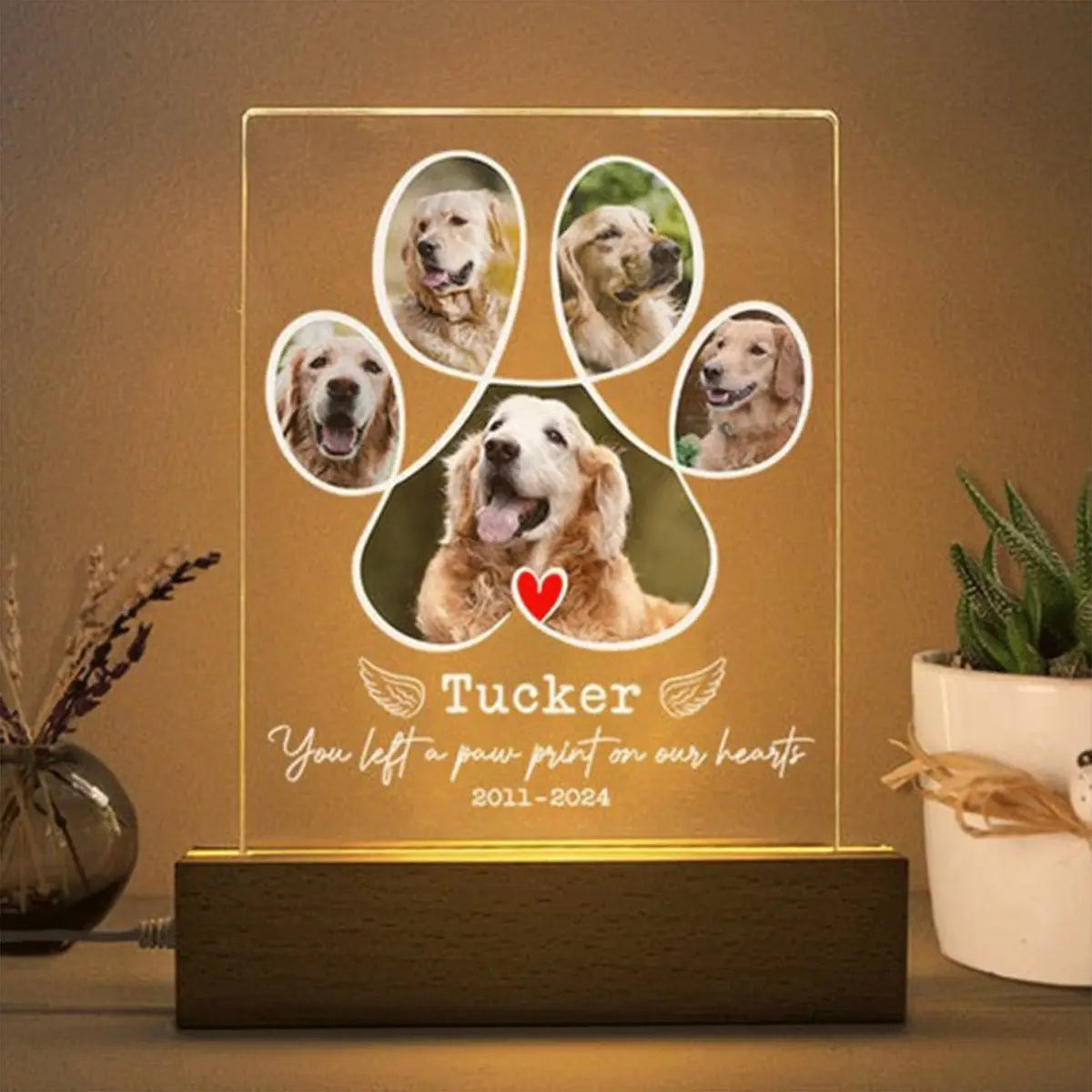 Dog Lovers - Custom Dog Photo Memorial - Personalized Acrylic Plaque Acrylic Plaque The Next Custom Gift