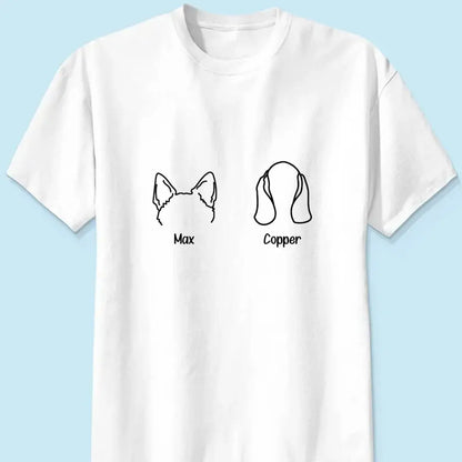 Dog Lovers - Dog Ear Line - Personalized Shirt (VT) Shirts & Tops The Next Custom Gift