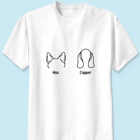 Dog Lovers - Dog Ear Line - Personalized Shirt (VT) Shirts & Tops The Next Custom Gift