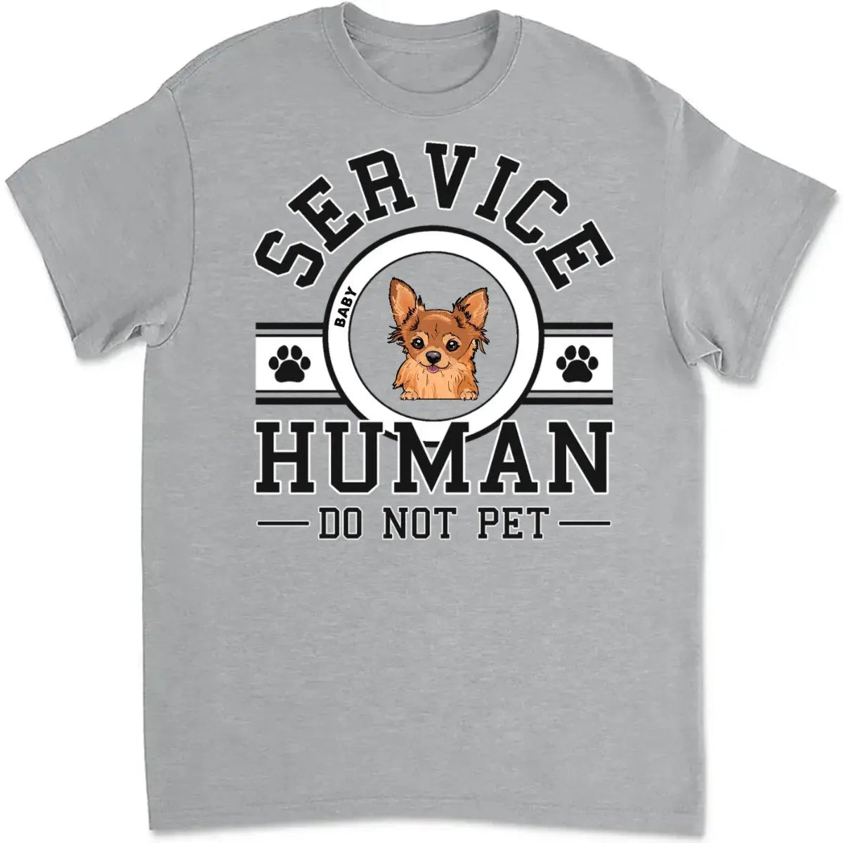 Dog Lovers - Dog Service Human Logo - Personalized T-shirt (VT) Shirts & Tops The Next Custom Gift