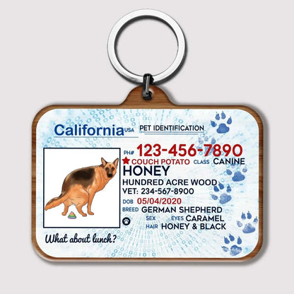 Dog Lovers - Funny Dog License Tag ID - Personalized Keychain (HJ) Keychain The Next Custom Gift