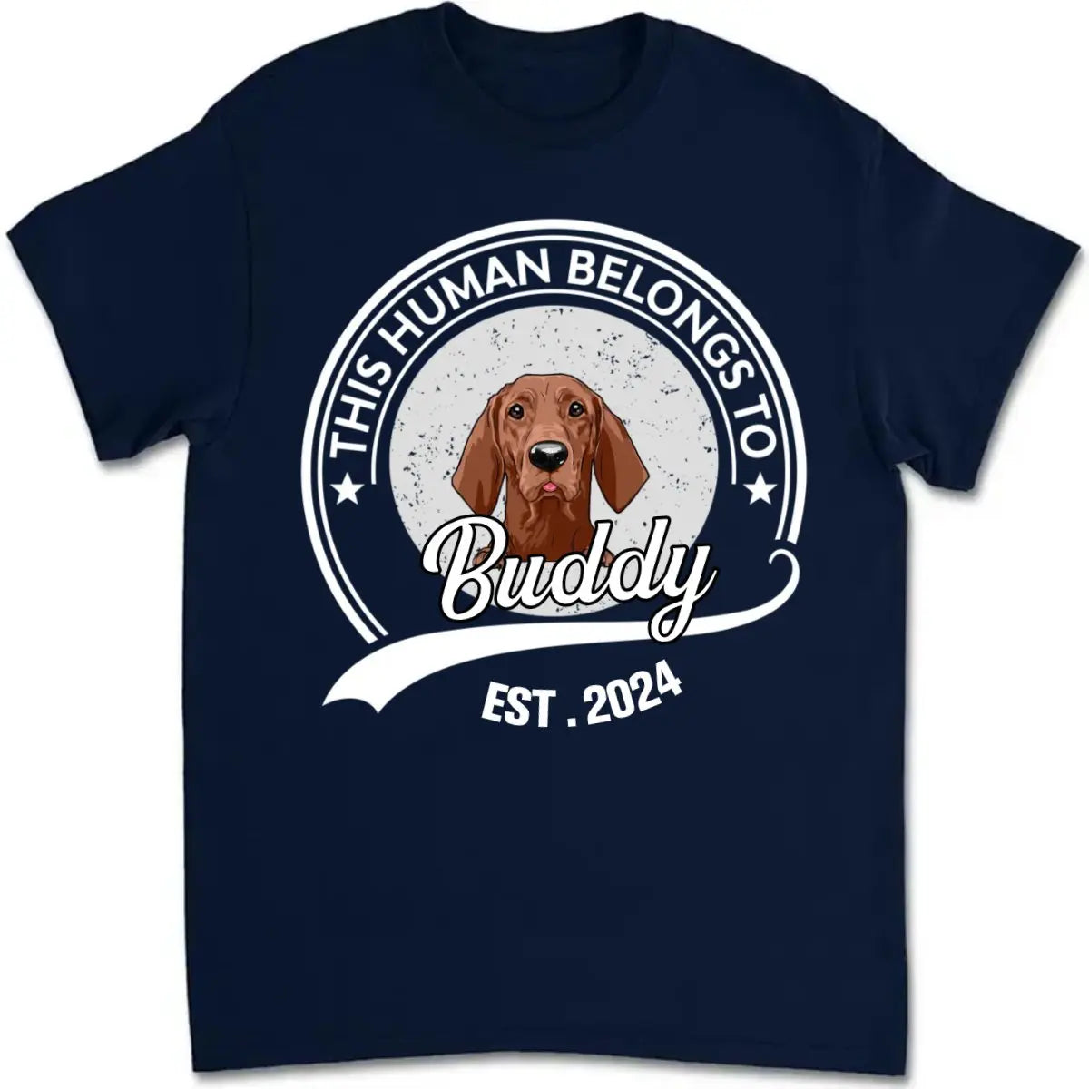 Dog Lovers - Human Belongs To Dog- Personalized T-Shirt Shirts & Tops The Next Custom Gift