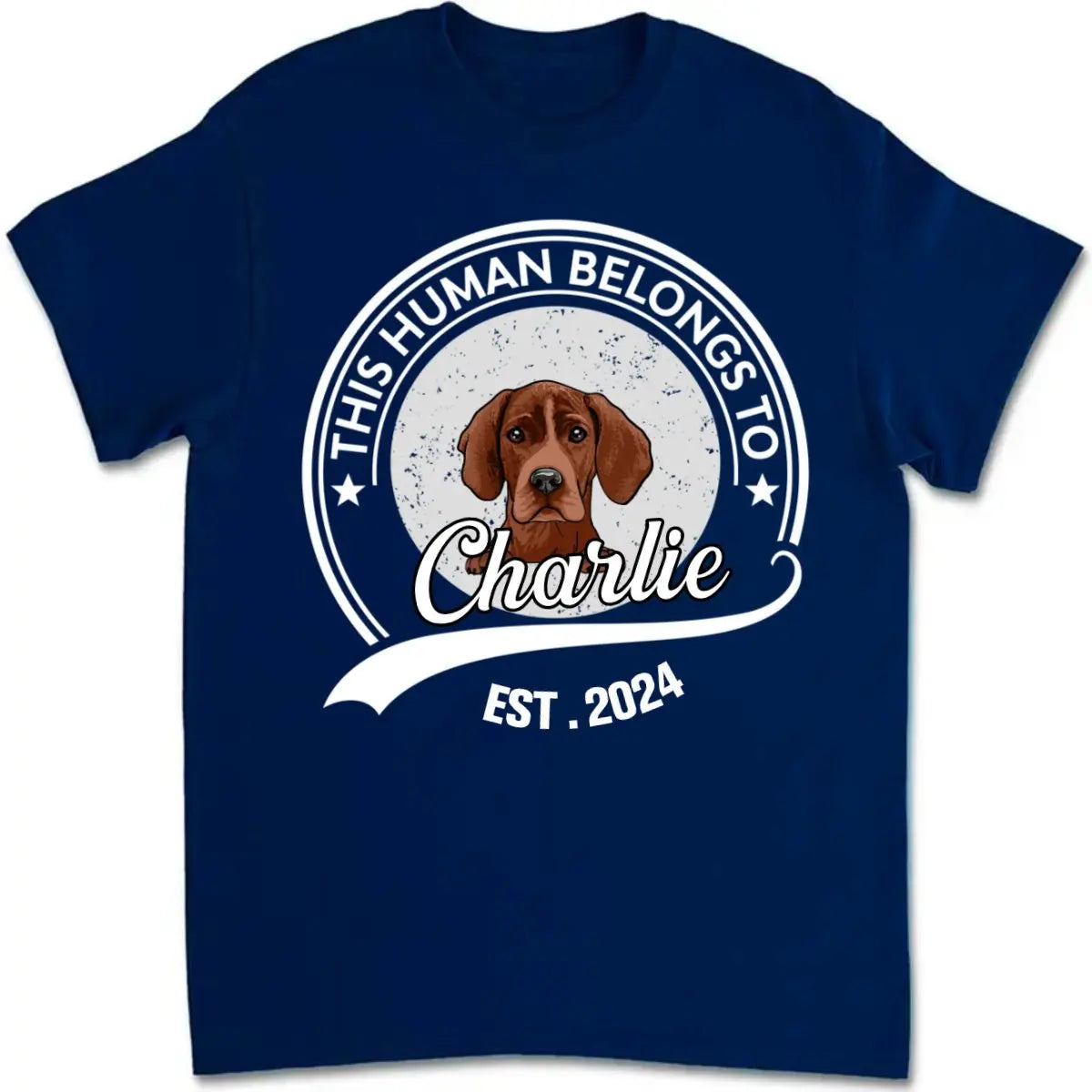 Dog Lovers - Human Belongs To Dog- Personalized T-Shirt Shirts & Tops The Next Custom Gift