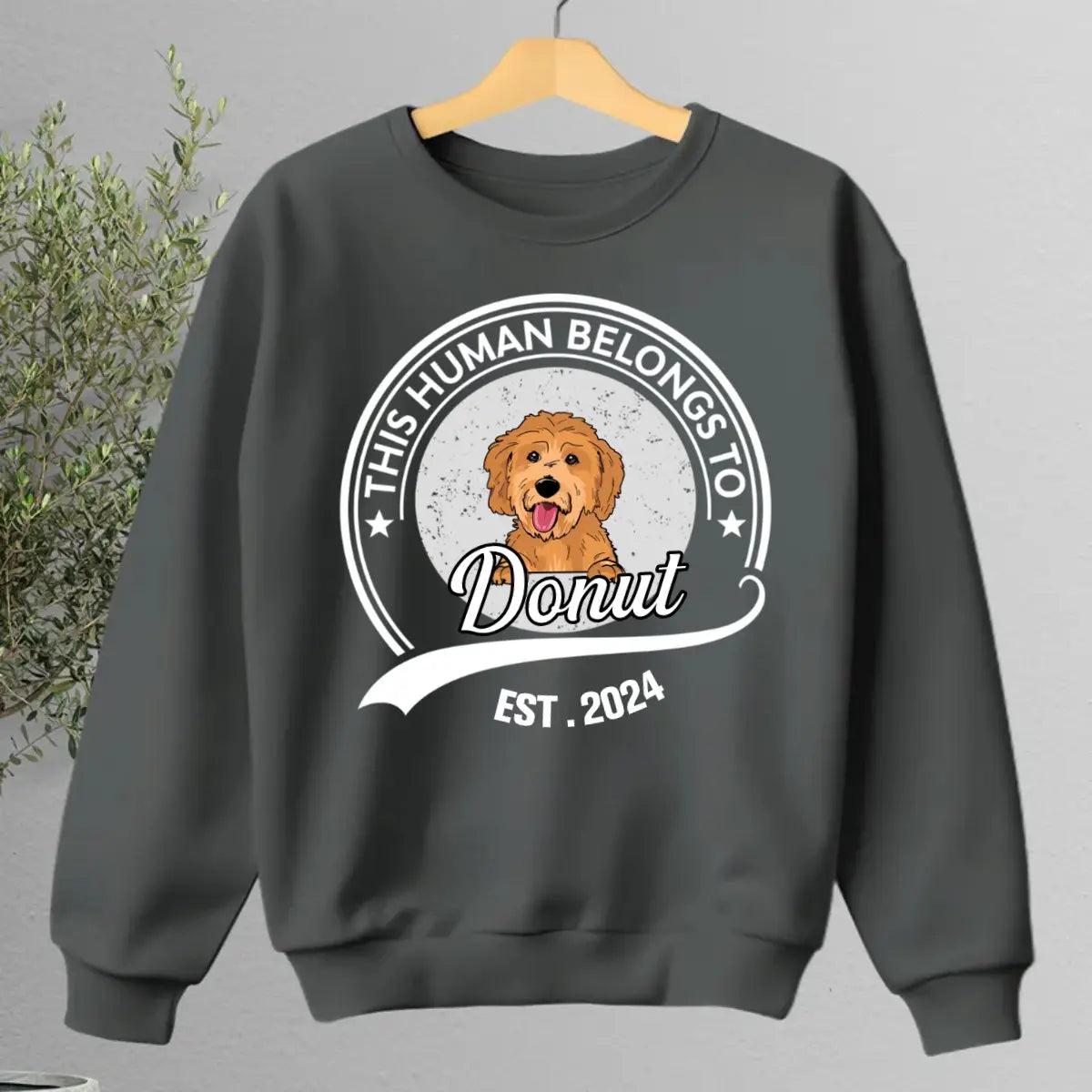 Dog Lovers - Human Belongs To Dog- Personalized T-Shirt Shirts & Tops The Next Custom Gift