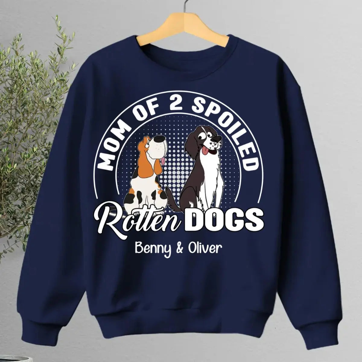 Dog Lovers - Mom Of A Spoiled Rotten Dog - Personalized Unisex T-shirt, Hoodie, Sweatshirt Shirts & Tops The Next Custom Gift