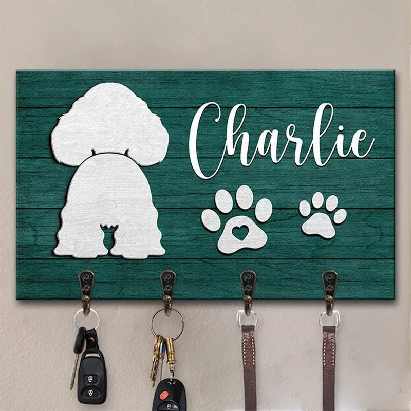 Dog Lovers - No Home Is Complete Without The Pawprints Of Puppy - Personalized Key Holder (LH) key holder The Next Custom Gift