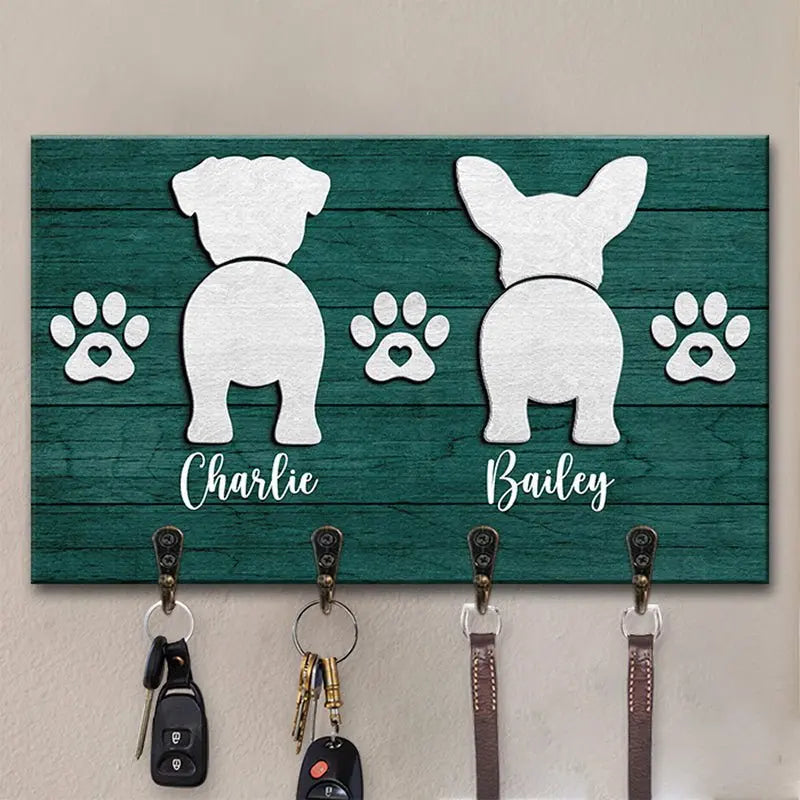 Dog Lovers - No Home Is Complete Without The Pawprints Of Puppy - Personalized Key Holder (LH) key holder The Next Custom Gift