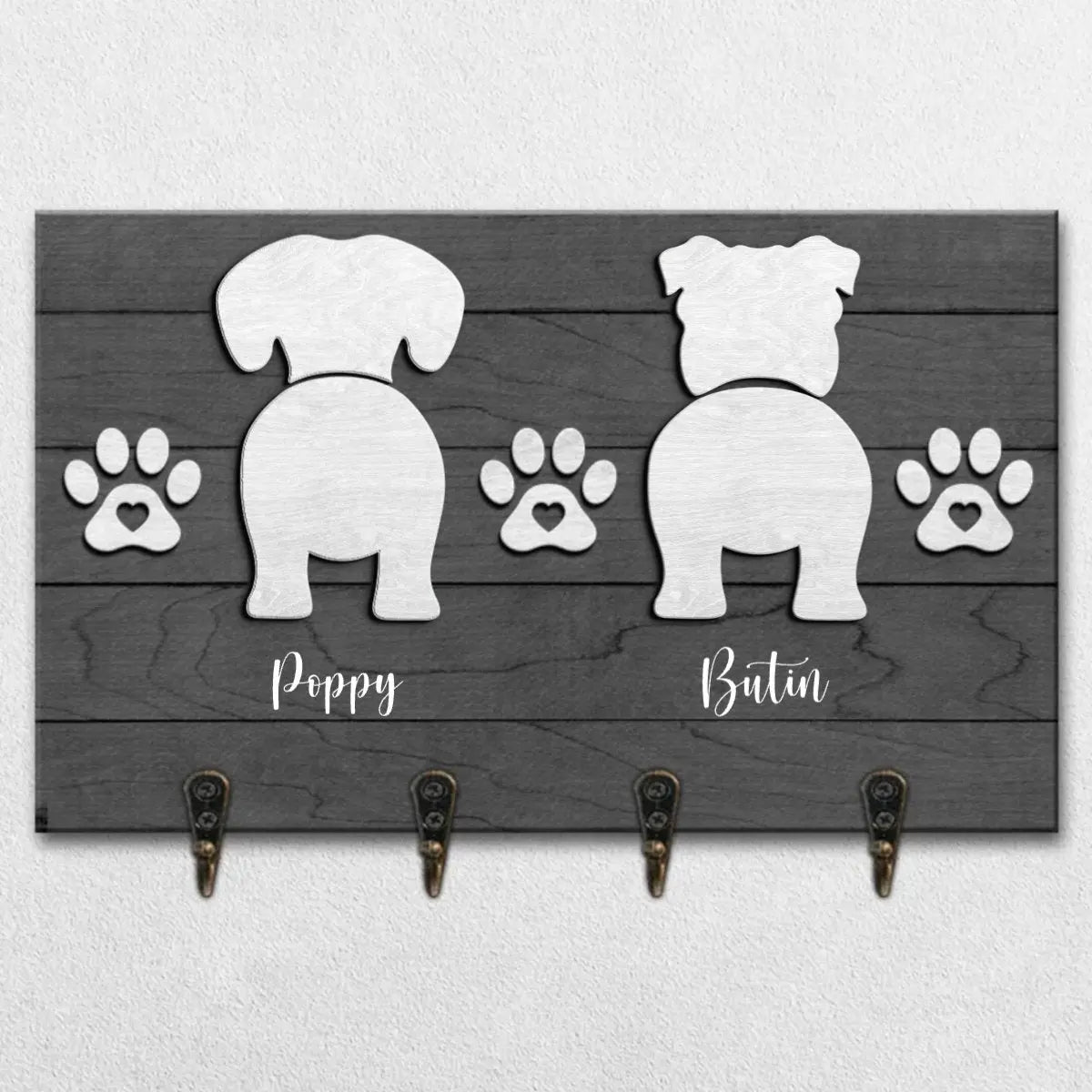 Dog Lovers - No Home Is Complete Without The Pawprints Of Puppy - Personalized Key Holder (LH) key holder The Next Custom Gift