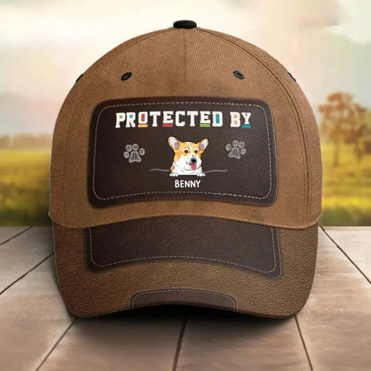 Dog Lovers - Protected By (D) - Personalized Classic Cap (Ver 2) Hat The Next Custom Gift