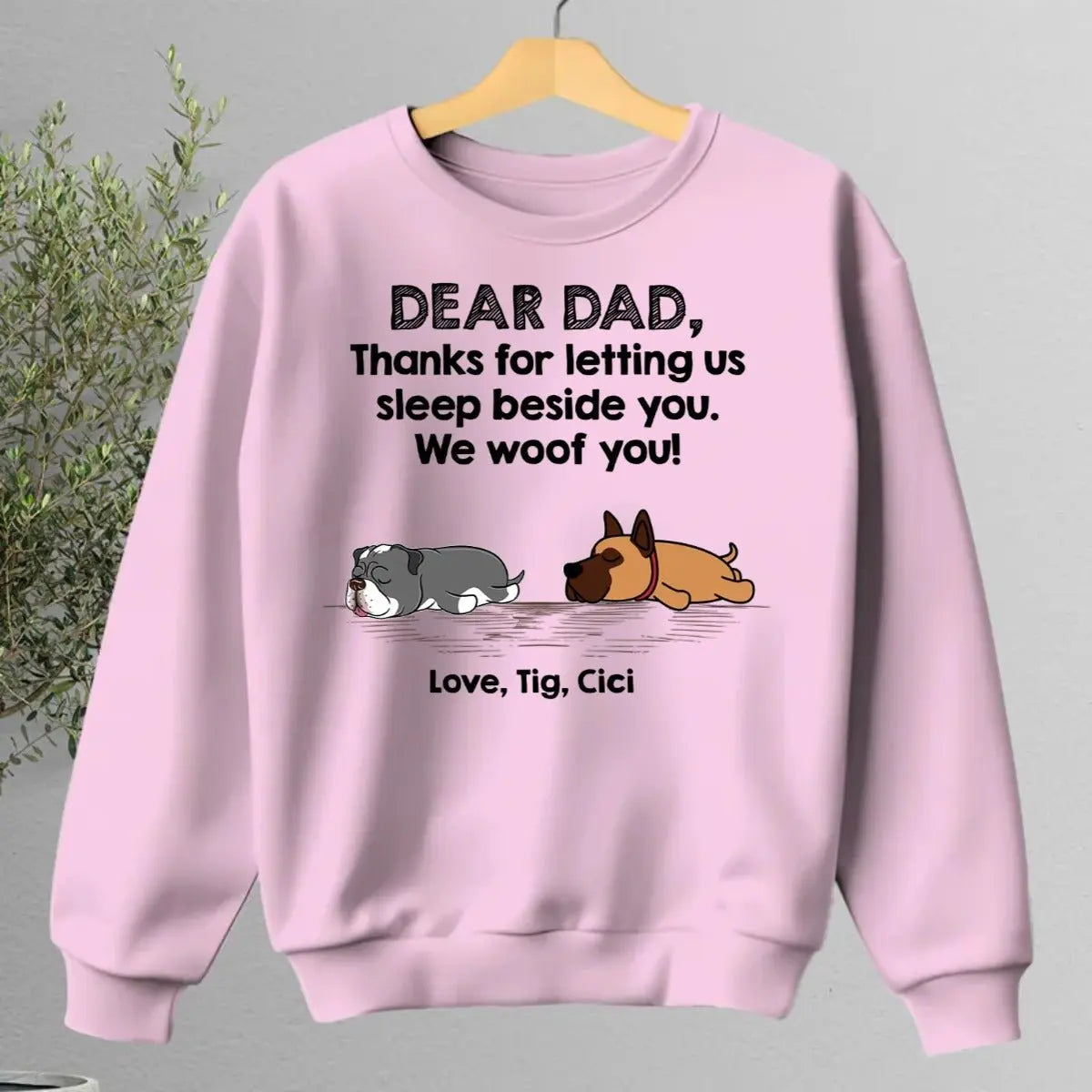 Dog Lovers - Thanks For Letting Us Sleep Beside You - Personalized Unisex T-shirt, Hoodie, Sweatshirt Shirts & Tops The Next Custom Gift