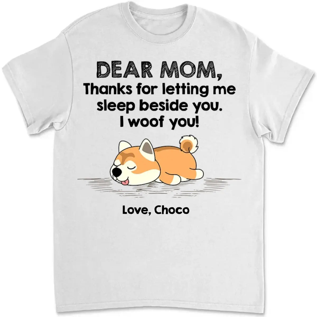 Dog Lovers - Thanks For Letting Us Sleep Beside You - Personalized Unisex T-shirt, Hoodie, Sweatshirt Shirts & Tops The Next Custom Gift