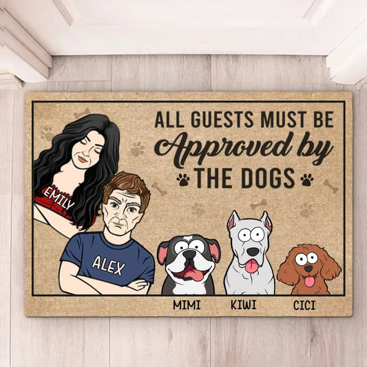 Dog Lovers - The Dog Rules This House - Personalized Home Decor Decorative Mat Doormat The Next Custom Gift