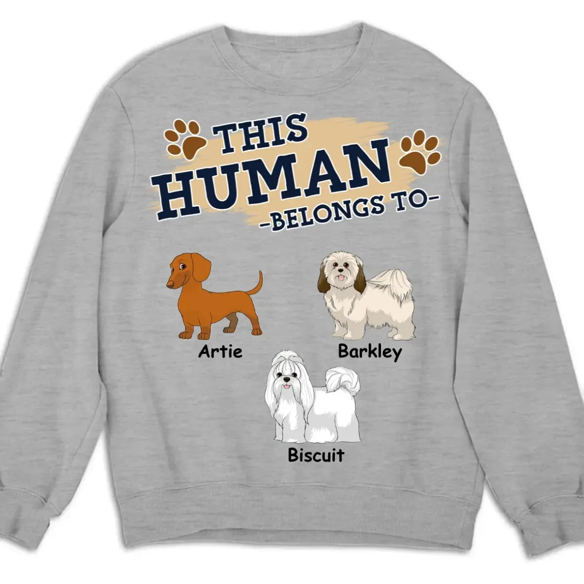 Dog Lovers - This Human - Personalized Unisex T-Shirt, Hoodie, Sweatshirt (TL) Shirts & Tops The Next Custom Gift