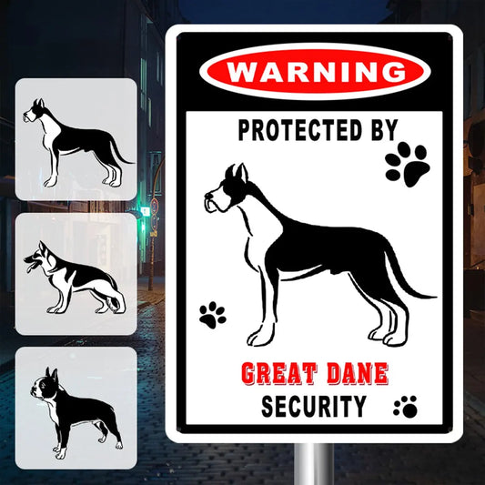 Dog Lovers - Warning Protected By Dog Security - Personalized Metal Sign Metal Sign The Next Custom Gift