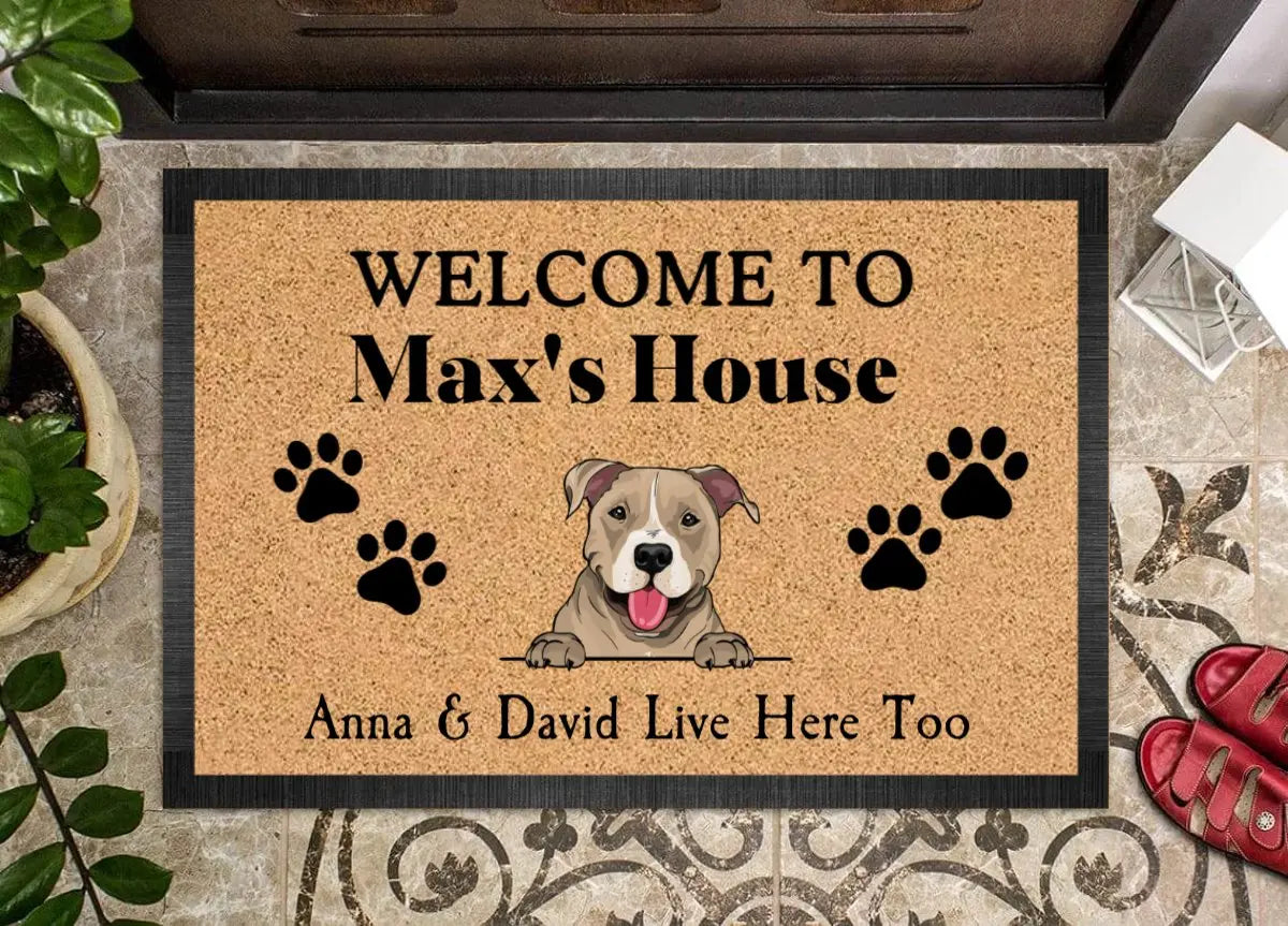 Dog Lovers - Welcome To Dog House - Personalized Doormat Doormat The Next Custom Gift