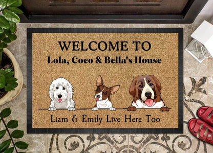 Dog Lovers - Welcome To Dog House - Personalized Doormat Doormat The Next Custom Gift