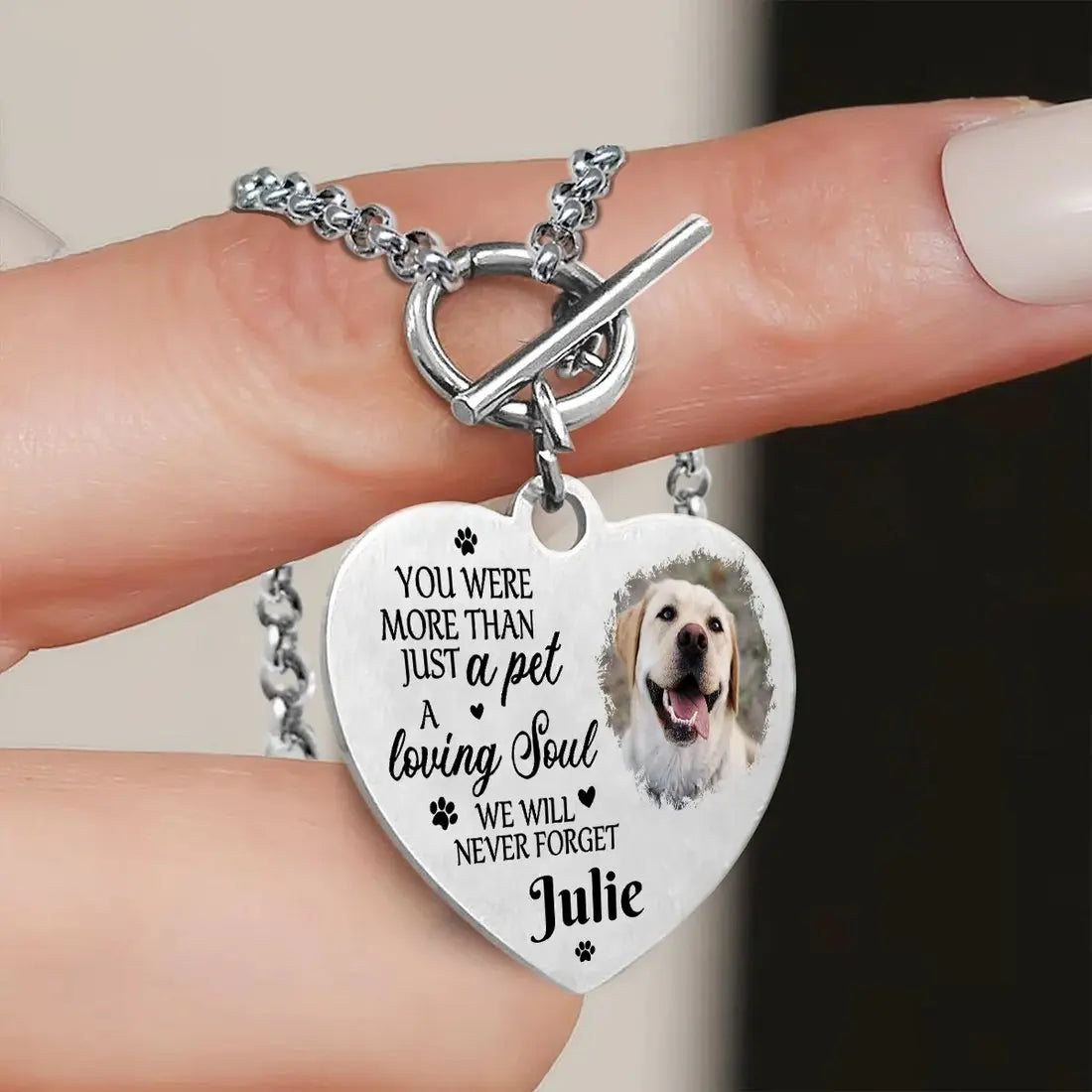 Dog Lovers - You Were More Than Just A Pet, A Loving Soul We Will Never Forget - Personalized Heart Bracelet(BU) Bracelets The Next Custom Gift