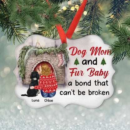 Dog Mom & Fur Baby - Personalized Custom Acrylic Ornament Ornament The Next Custom Gift