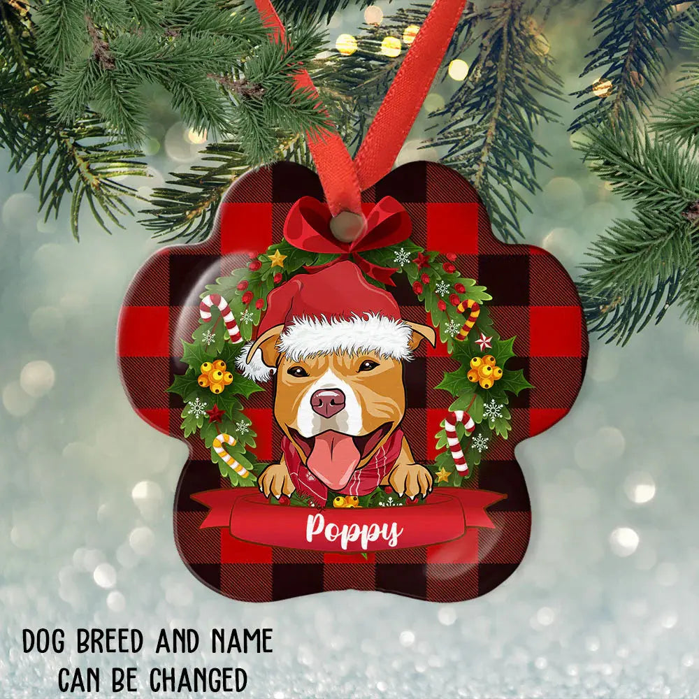 Dog Name Christmas - Personalized Custom Aluminum Ornament ornament The Next Custom Gift