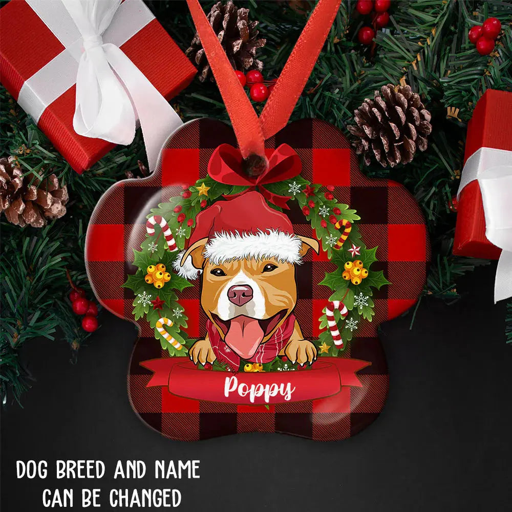 Dog Name Christmas - Personalized Custom Aluminum Ornament ornament The Next Custom Gift