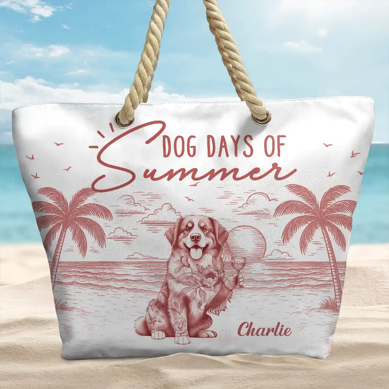 Dog Days Of Summer - Personalized Beach Bag