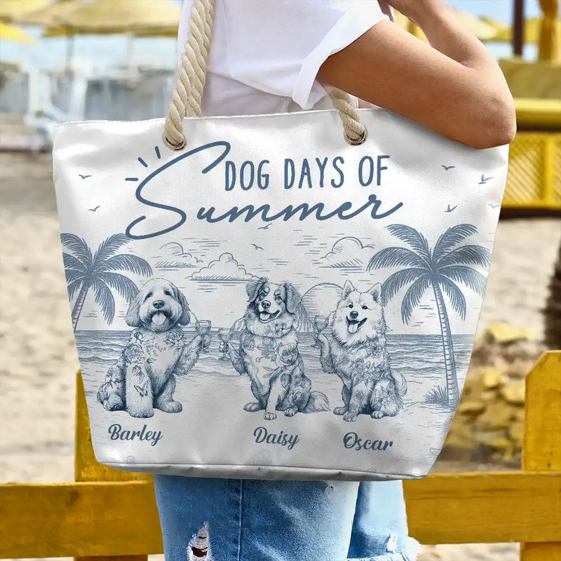 Dog Days Of Summer - Personalized Beach Bag