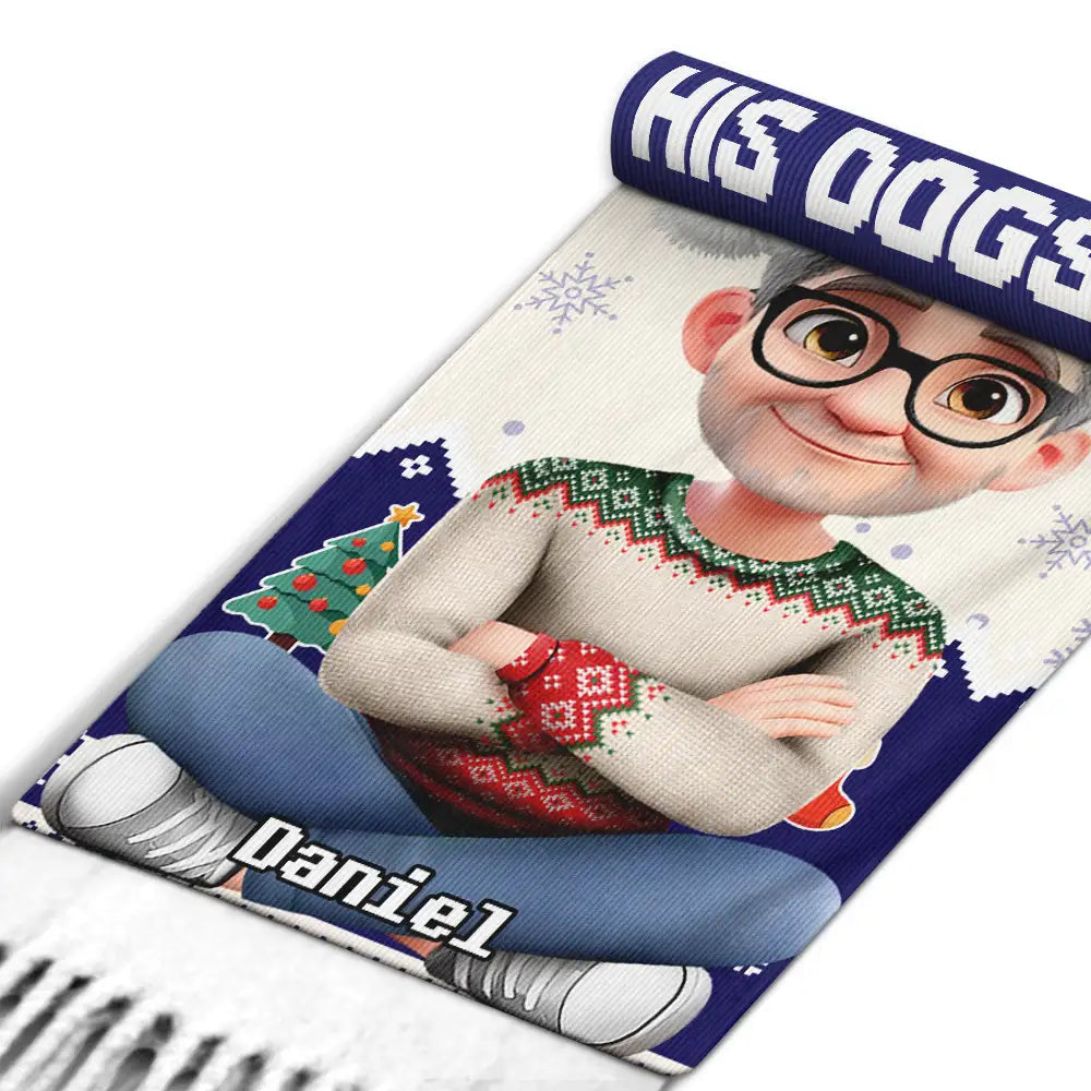 Dog Lover A Bond That Can't Be Broken 3D Effect - Personalized Wool Scarf With Tassel