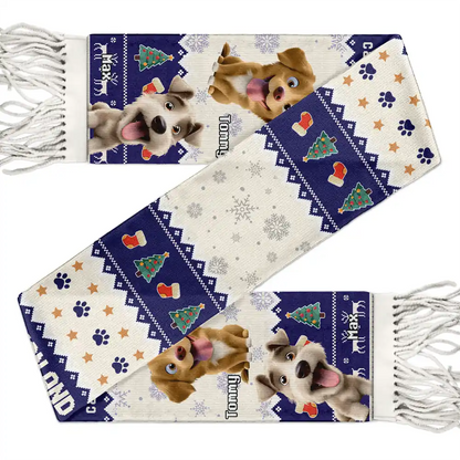 Dog Lover A Bond That Can't Be Broken 3D Effect - Personalized Wool Scarf With Tassel