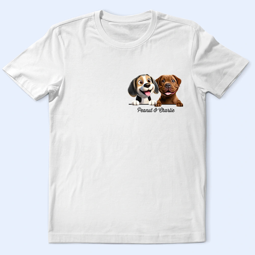 Dog Mom Dog Dad 3D Effect - Personalized T Shirt