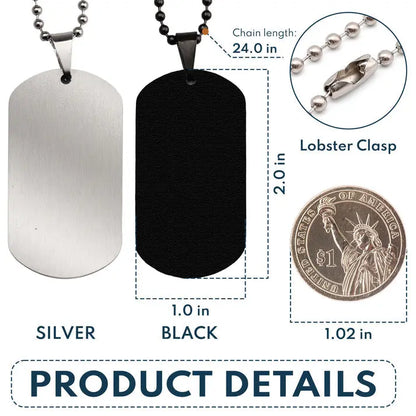 Don't Cry For Me - Personalized Photo Dog Tag Necklace Keychain The Next Custom Gift