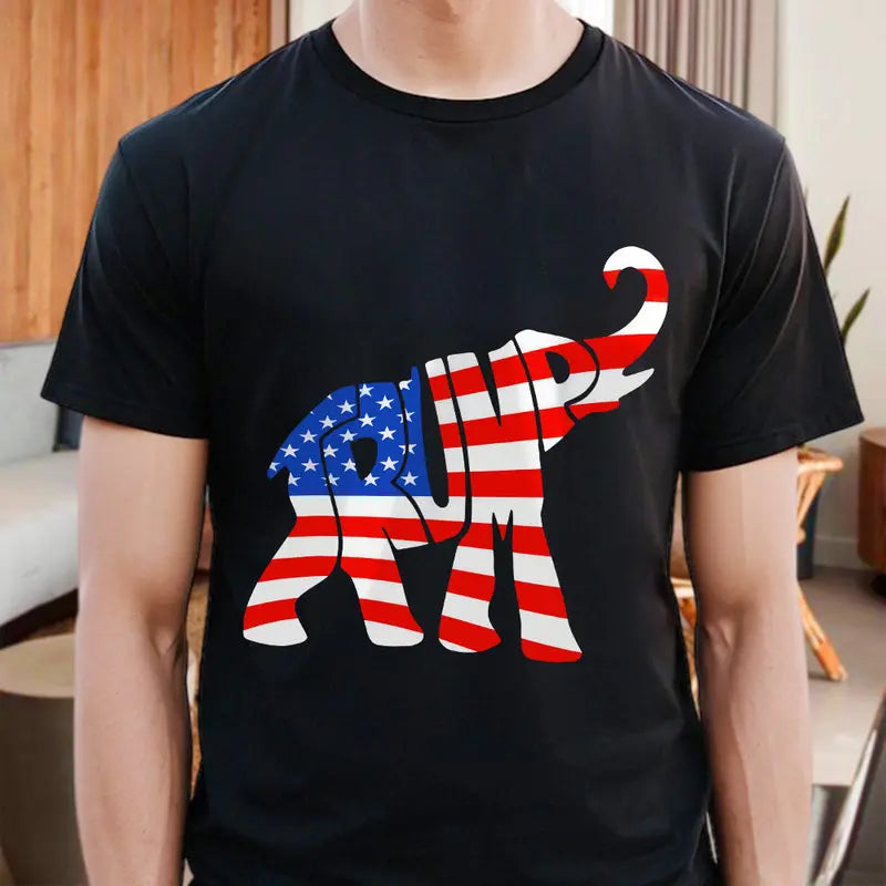 Donald Trump Republican Elephant American Flag Shirt DM01 62943 Shirts & Tops The Next Custom Gift