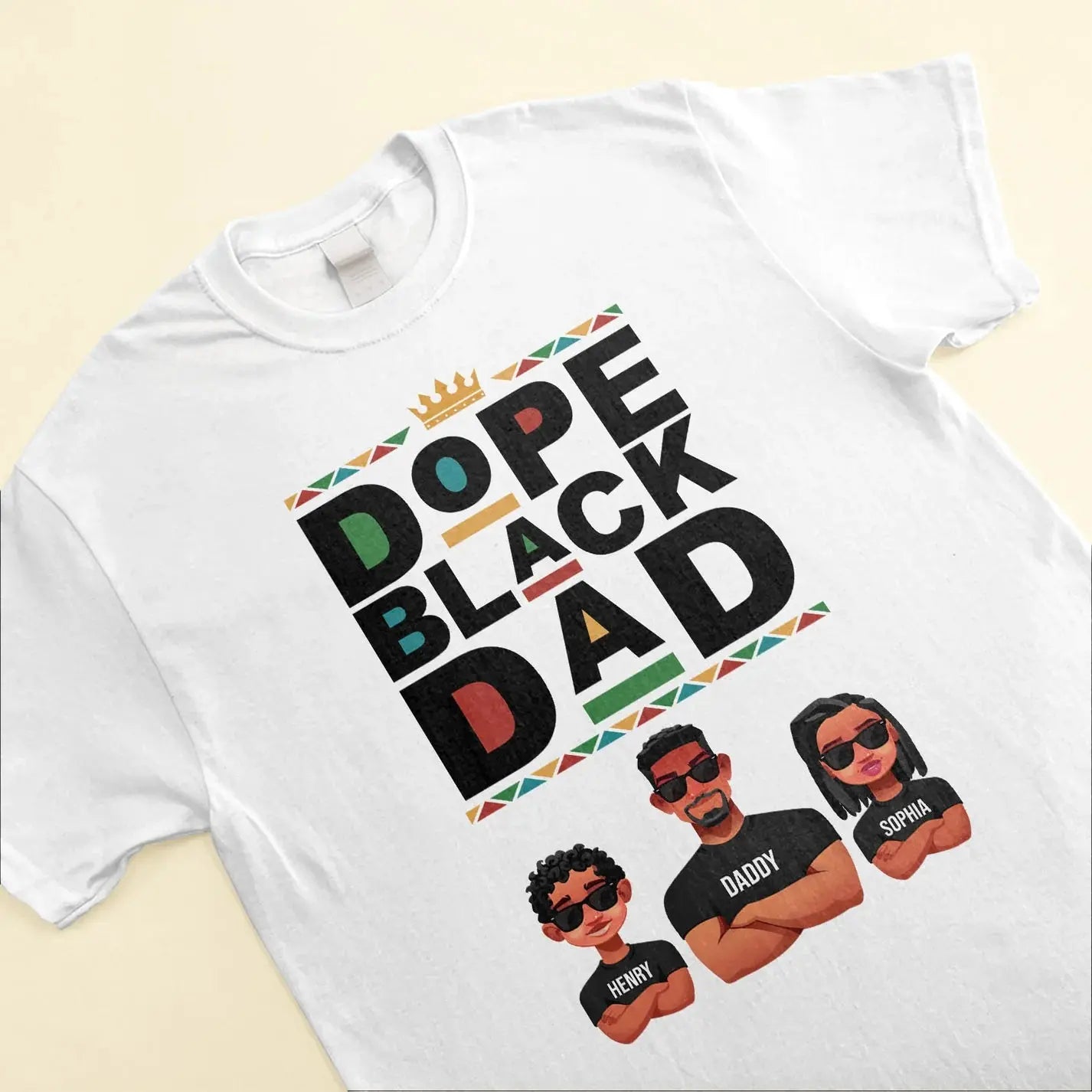 Dope Black Dad - Personalized Shirt Shirts & Tops The Next Custom Gift